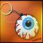 rubber 3D eyeball keychain