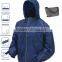 Reflective Waterproof Foldable Rain Jacket with hood and bag