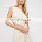 Cotton beautiful one-shoulder subtle multi-color stripes romper