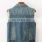 Wholesale Cheap Latest Light Blue Denim Vest For Girls