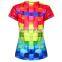 2017 Creat Your Own Mixed Color Summer 3D Cheap 100 Polyester Sublimation Women T Shirt