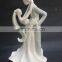 A07379 Stock Market Porcelain Bride Groom Wedding Doll Cake Topper