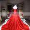 Dress manufacture China custom made bridal wedding floor length red evening dress wholesale