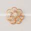 high quality cheap wholesale crystal stone custom flower brooch pin