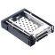 Aluminum 2.5in dual bay Tray-less SATA Hot swap mobile rack for 2.5in Internal SSD/HDD enclosure