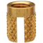 PPB-256/440/632 Brass Insert Nut Insertos Knurling Press-in Inserts Knukles Thru-Threaded Plain Knurled Nuts Inserti PEM Standard