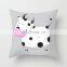 Custom Cute Printed Pillow Cartoon Animal Linen/Cottton Linen Pillow Cover