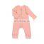 Pure color long sleeve baby romper button design baby romper girl for baby girls