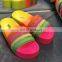 RAINBOW COLOR WOMEN HIGH HEEL SANDALS WITH DIAMOND LADY SUMMER RHINESTONE HIGH HEEL SLIPPERS SANDALS