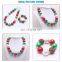 Christmas Girl Chunky Necklace bracelet 2pcs Set  bubble beads boutique Jewelry Sets Gift