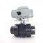 modulation UPVC DN80 AC220V 2ways With On/Off Signal Output Electric Actuator Automatic Motorized Ball Valve 3 inch