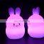 LED Bunny Silicone Night Light For Kids