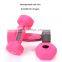 Custom LOGO hot selling cast iron dumbbell indoor women dedicated small rubber hexagonal dumbbell set