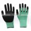 Elastic Sandy Nitrile Coated Industrial Working Glove Anti Slip Construction Safety Glove Nitrile Coated Polyester Lining Gloves