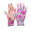 sunnyhope cheap colored pattern cute13guage nitrile coated wholesale kids gardening work gloves