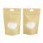Stand up Kraft Paper Zipper Bags Kraft Paper Powder Packaging Bags Flour Bag