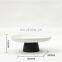 home decor accessories round shape pure color grey modern nordic decorative fruit plate with stand