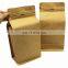 Custom Printed 12oz 16oz 1 kg Coffee Bean Bag Doypack Kraft Paper Flat Bottom Bag For Coffee