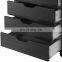 Black Veneer MDF Storage Office File Cabinet