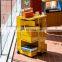 New Arrival Rotating Stand Trolley 3 Tier Rolling Storage Cart Shelf Shelves