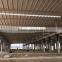 Structural steel warehouse with white fireproof painted steel frame