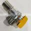 2022 Factory Hot Sale High Quality  Control  Brass Custom Gas Angle Valve With Yellow Grip