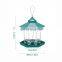 Hexagon Pavilion Designed Garden Plastic Transparent  Hanging Bird Feeder for Mixed Seeds