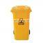 240L big public outdoor HDPE standing plastic waste bin wheeled garbage container medical trash can