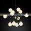 Custom Bistro Globe Milk Modern Brass Luxury American Blown Glass Ceiling Pendant Light for Living and Dining Room