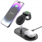 Best Selling 3-in-1 Charging Stand Wireless Charger Mobile Charging Cable Flexible night light for phone smart watch earphone