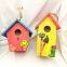 Wooden hanging ornaments garden wooden solid wood bird nest