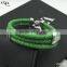 Viya Three Stingray Cords Bracelet Jewelry Handmade Silver Bracelet Charm Bracelet for Men for Wholesales