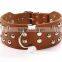Wholesale Pet Supplies Mushroom Nails pu Leather Dog Collars