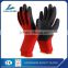 Red glove Latex coated safety working glove for hand protective