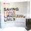 Custom Size High Quality Long Life Printed Type PP Advertising Banner Popup Stand