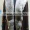 cashmere knitwear with fox fur shawl
