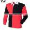 Tight fit black rugby shirt for men