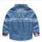 Factory wholesale custom fancy cotton boys fashion children jeans shirt