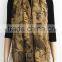 Camel Silk and Rayon Blended knitted Scarf