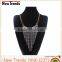 Fashion string and strand turquoise beaded tassel chain necklace female