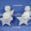 Bisque CERAMIC ANGELS-unpaint porcelain angel with star