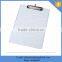 Hot sale a4 size transparent plastic clipboard