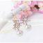 Fashion 18K Gold Snow Flower Girl Pearl Earring