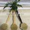 Long handle bristle bath brush with messager beads