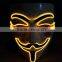 EL wire V For Vendetta Mask / EL light Party Mask / EL WIRE Halloween Masquerade Face Mask