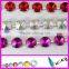 6mm 8mm 10mm 10.7mm 12mm 14mm 16mm 18mm 20mm Round Rivolis Crystal Rhinestones Chain With Silver Plated Link