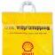rigid handle plastic bags&pp handle bag&printed handle bags