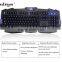 Three Color Adjustable Luminous Gaming Wired Keyboard and Mouse Combo