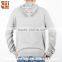 2016 China Import Direct Man Long Sleeve Jumper Wool/cashmere Hoodie Light Grey Hand Knitted Sweater With Kangaroo Pocket