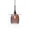2016 new design beveling glass pendant lamp in clear/orange/amber color for home decor